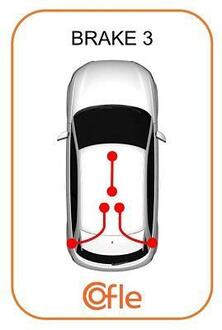 Трос ручного тормоза левый COFLE 17.1091