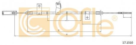 Трос ручного гальма COFLE 171510