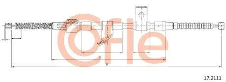 Трос ручника COFLE 17.2111