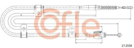 Трос ручного гальма COFLE 172558
