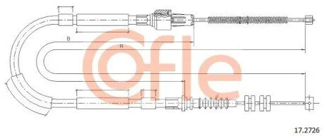 Трос ручного гальма COFLE 172726
