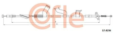 Трос ручного гальма зад. Honda CR-V 07- Пр. (1798/1602) COFLE 17.4236