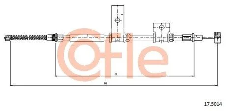 Трос ручного гальма COFLE 175014 (фото 1)