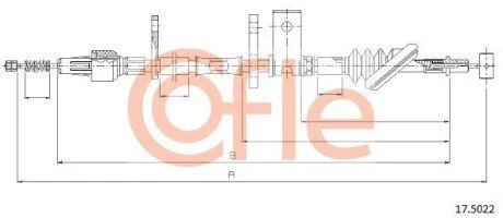 Трос ручного гальма COFLE 175022
