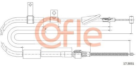 Трос ручного гальма COFLE 175031