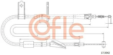 Трос ручного гальма COFLE 175042