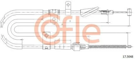 Трос ручного гальма COFLE 175048