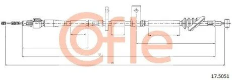 Трос ручного гальма COFLE 175051