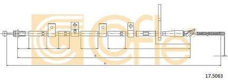 Трос ручного тормоза COFLE 175063