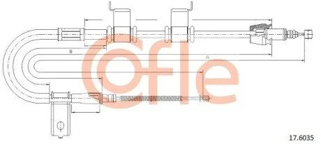 Трос ручного гальма COFLE 176035