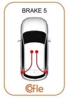 Трос ручного тормоза зад. KIA CERATO 04-(+ABS) Л. (1552/1390) COFLE 17.6054