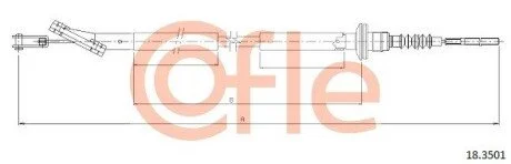 Трос сцепления Chevrolet Aveo 06- (888/595) COFLE 18.3501
