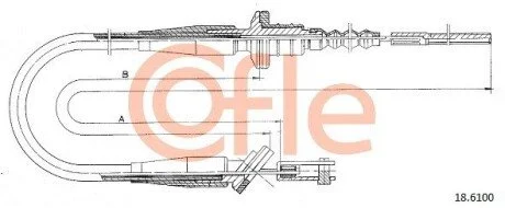 Трос зчеплення COFLE 186100