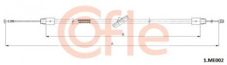 Трос ручного тормоза сред. VITO/VIANO (база 3430) 10- (2983/1690) COFLE 1.ME002