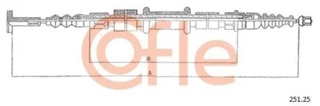 Трос ручного гальма COFLE 25125
