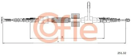 Трос стояночного тормоза COFLE 251.32