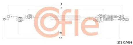 Трос КПП Renault Duster 1.2-1.6 06.10- 4X4 all 6 speed COFLE 2CB.DA001
