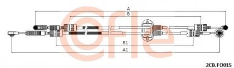 Трос перемикання передач FORD COFLE 2CBFO015