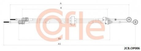 Трос перемикання передач OPEL COFLE 2CBOP006