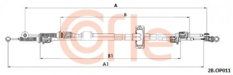 Трос куліси Trafic/Vivaro 14- (1279/1010+1210/956) COFLE 2CB.OP011