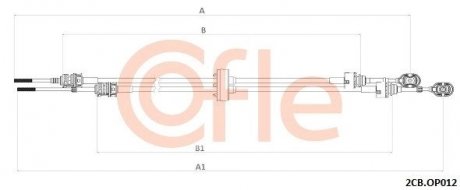 Трос перемикання передач OPEL COFLE 2CBOP012