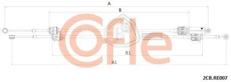 Трос кулисы Scenic 03-/Kangoo 08- (1043/760+994/713) COFLE 2CB.RE007