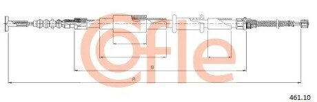 Трос ручного гальма COFLE 46110 (фото 1)