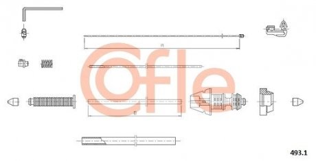 Трос акселератора COFLE 493.1