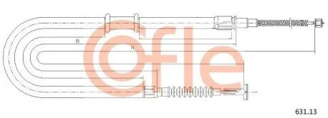 Трос ручного гальма COFLE 63113
