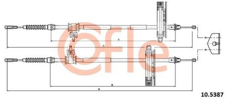 LINKA HAMULCA RĘCZNEGO FORD COFLE 92105387