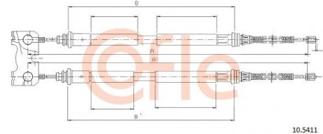 LINKA - HAMULEC RECZNY COF 10.5411 COFLE 92105411