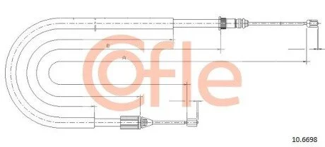 LINKA - HAMULEC RECZNY COF 10.6698 COFLE 92106698