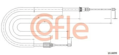LINKA - HAMULEC RECZNY COF 10.6699 COFLE 92106699