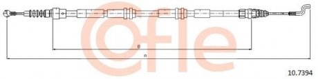 Трос ручного гальма COFLE 92107394