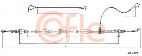 Трос ручного гальма COFLE 92107396