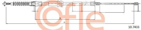 LINKA HAMULCA VW CADDY 08&gt; LE/PR 2025/757MM 10.7433 SZT COFLE 92107433 (фото 1)