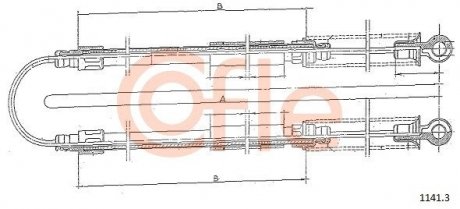 LINKA - HAMULEC RECZNY COF 1141.3 COFLE 9211413