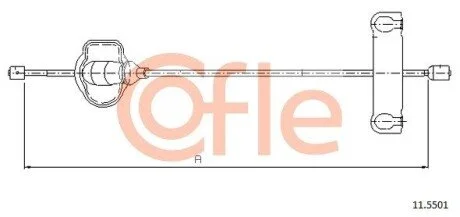 LINKA - HAMULEC RECZNY COF 11.5501 COFLE 92115501