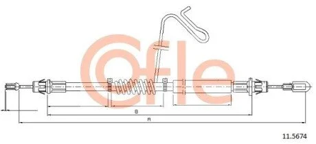 LINKA HAMULCA FORD TRANSIT 06> PR 1270/1070MM SZT COFLE 92115674