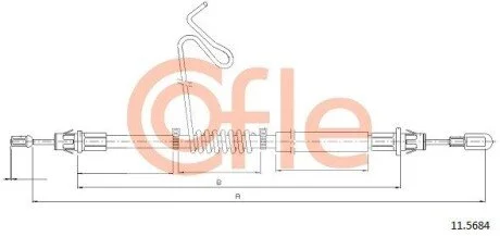 LINKA HAMULCA FORD TRANSIT 07&gt; TYL LEWY 1343/1120MM 11.5684 SZT COFLE 92115684 (фото 1)
