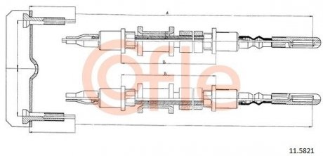 LINKA - HAMULEC RECZNY COF 11.5821 COFLE 92115821