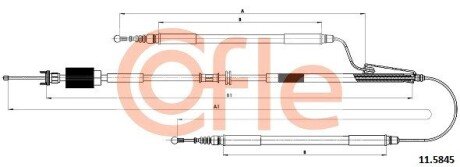 Linka ham.r. INSIGNIA 09- 4X4 kompletna, ham.elektr. 2213/1358-638+773/638 COFLE 92115845