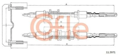 LINKA - HAMULEC RECZNY COF 11.5971 COFLE 92115971