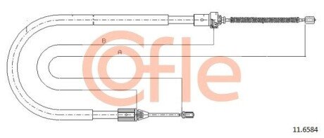 LINKA - HAMULEC RECZNY COF 11.6584 COFLE 92116584