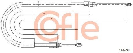 LINKA - HAMULEC RECZNY COF 11.6590 COFLE 92116590