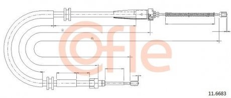 LINKA - HAMULEC RECZNY COF 11.6683 COFLE 92116683