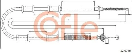 LINKA HAMULCA FIAT DOBLO L/P 2010- L-1832/1550 SZT COFLE 92120746