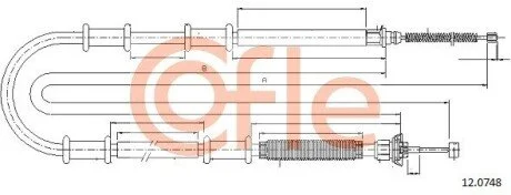 LINKA - HAMULEC RECZNY COF 12.0748 COFLE 92120748