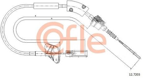 Linka sprz. FI 500 (NEW) ALL 1,4 COFLE 92127203