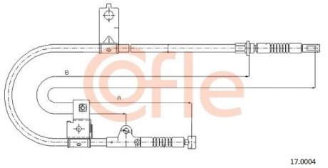 Трос ручного гальма COFLE 92170004